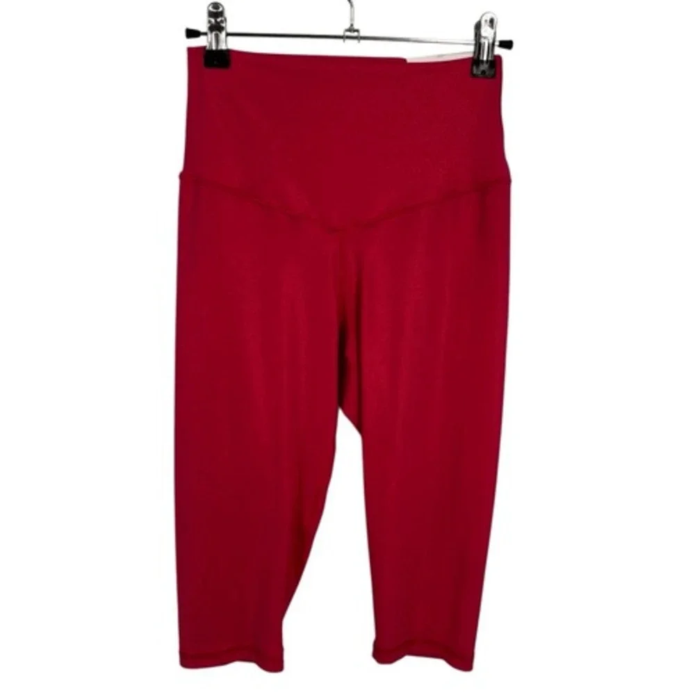 OFFLINE By Aerie Real Me Liquid‎ Shine High Waist Crop Legging Pink Size Medium